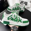 Herbst Weiße Schuhe für Herrenschuhe Flache Sneaker Trendige Schnürschuhe Freizeitschuhe Herren 2024 Neue Freizeit-Board-Schuhe Zapatillas Hombre