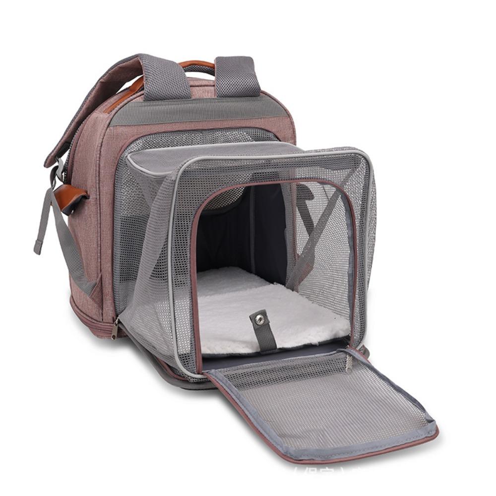 Expandable Cat Carrier Backpack Mesh Breathable Foldable Travel Bag for Cats Small Dogs Transporte Pet Cat Cage