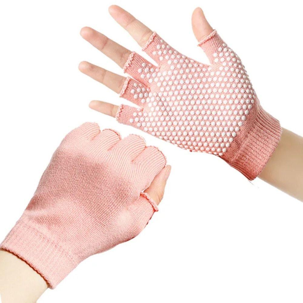 1Pair Warm Half-finger Gloves Women Men Open-fingered Gloves Unisex Yoga Gloves