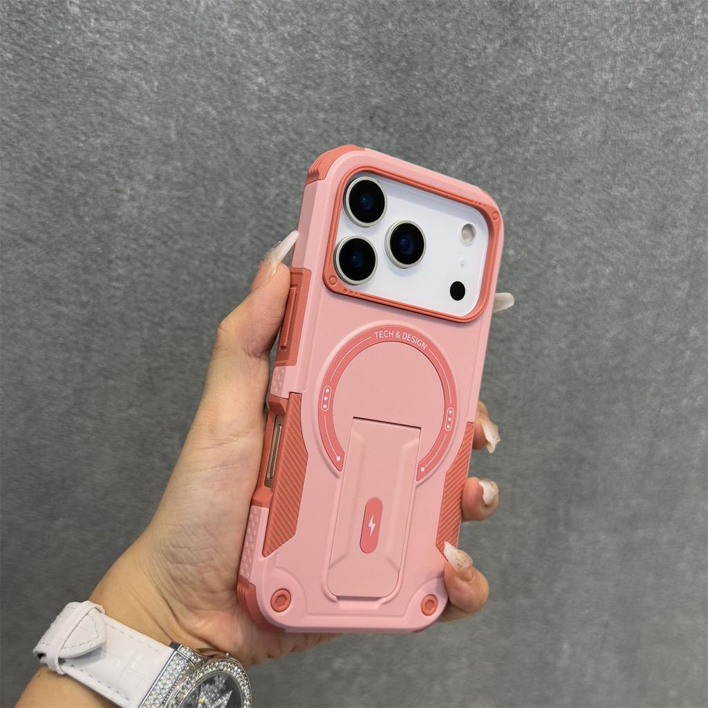 Custodia Blindata per Apple iPhone 17 Pro Max - Silicone Antiurto con Cuscinetto d'Aria e Supporto per Telefono Copertura Protettiva Integrale per iPhone 17/16/15/14/13/12/11Plus