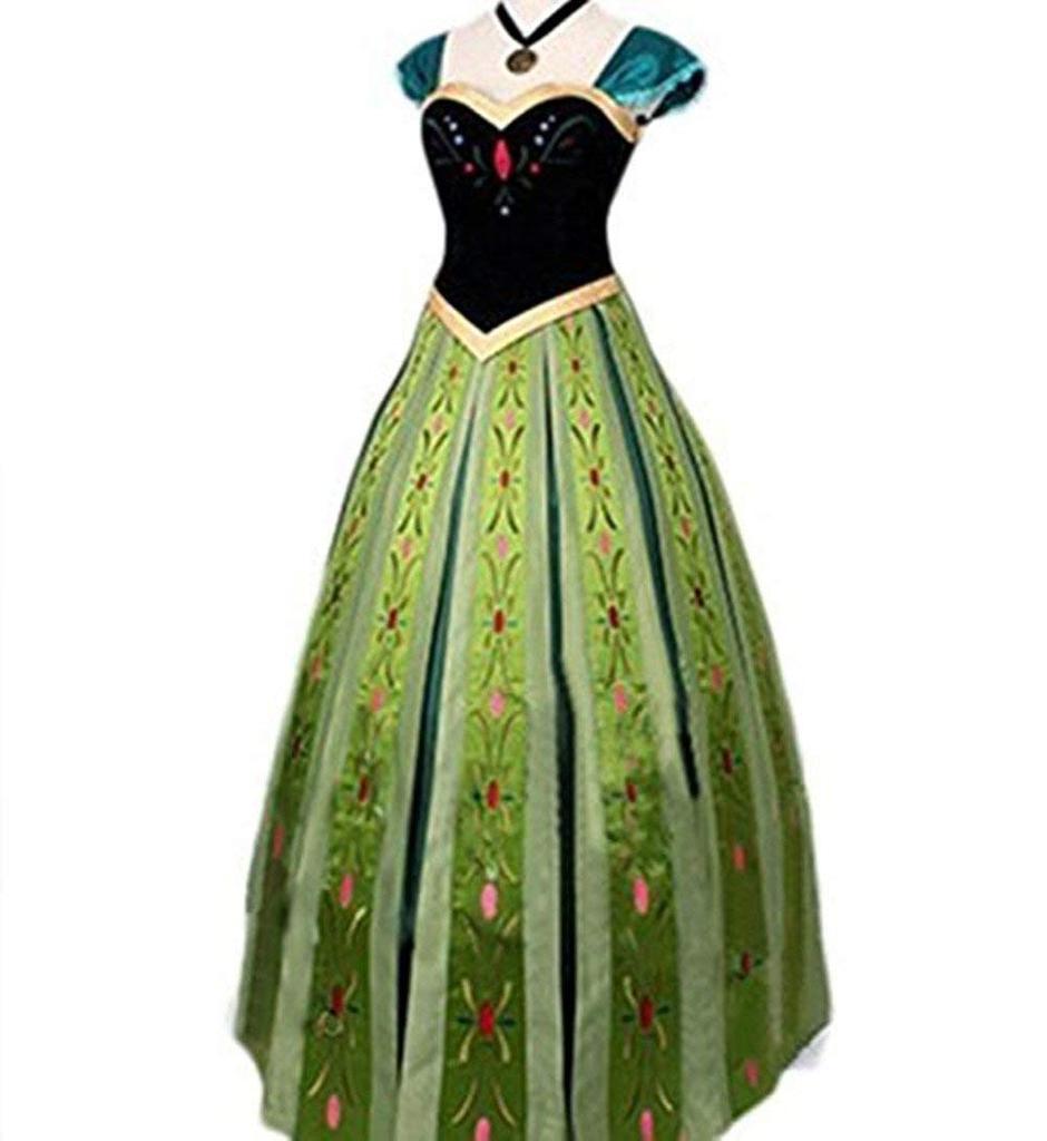 [nightbaby] Frozen Anna Dress Costume, Women's Anna Cosplay Costume (Women's Small)