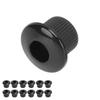 12Pcs Acoustic Guitar Tuner Conversion Bushing 10mm Plastic Adapter Accessory Set Kit Black