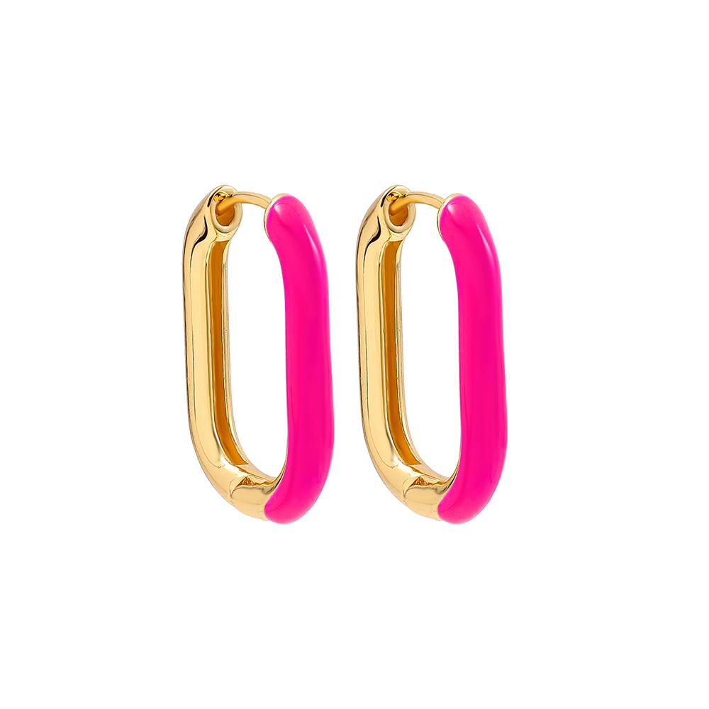 New Fashion Circle Ear Huggie Small Hoop Earrings for Women Cute Candy Color Enamel Round Heart Earrings Party Zircon