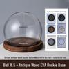 Eternal Flower Glass Dome Ornament: Doll Blind Box Figure, Anti-shedding Antique Base, Dustproof EVA Buckle