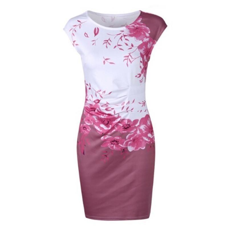 Sleeveless Dress Womens Slim Fit Mini Dress Party Dress Evening Floral Printed