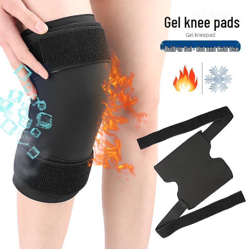 Verstellbare Kniebandage mit Gel für Heiß-/Kaltanwendung und Klettverschlüssen für Sport & Fitness