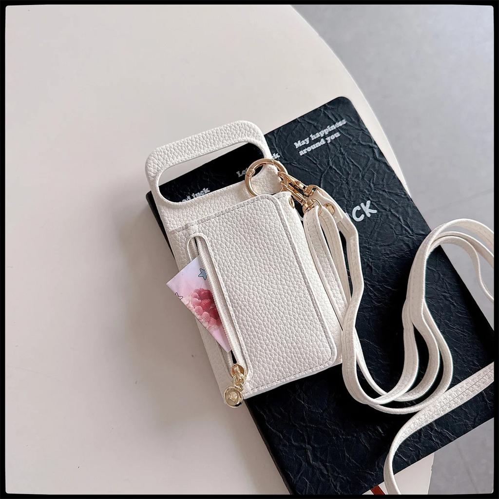 Crossbody Wallet with Card Holder Ring Phone Case for Google Pixel 10 9 Pro XL 8 7 Pro 8A 7A 6A 5G Leather Shockproof Cover