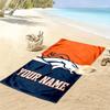 Name Custom Denver Broncos Print Beach Towel, Large Soft Quick Dry Towel for Beach Camping Swimming