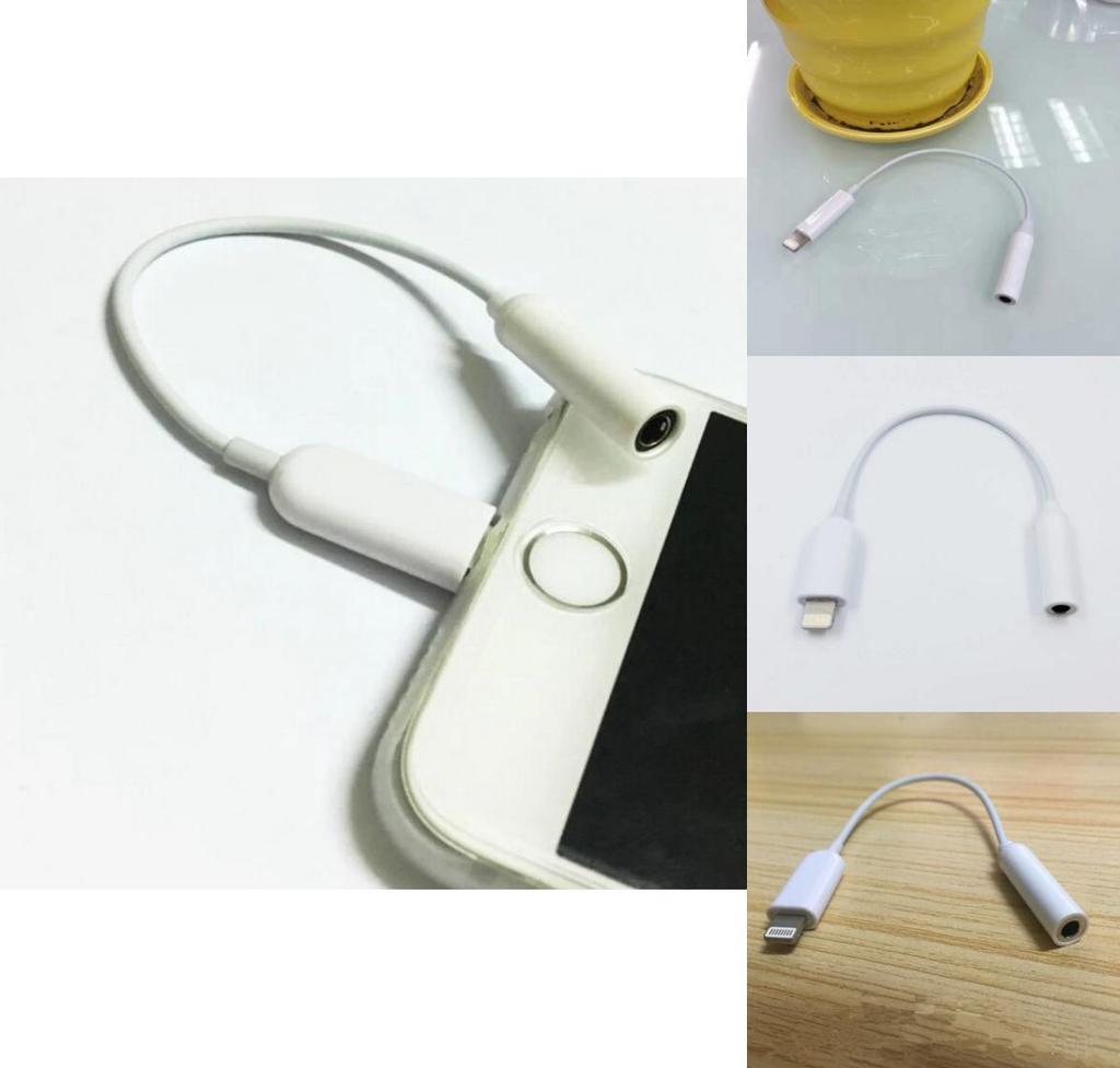 Apple Iphone Ipad 8pin To 35mm Audio Cable With Goldplated Connectors For Car And Mobile Audio