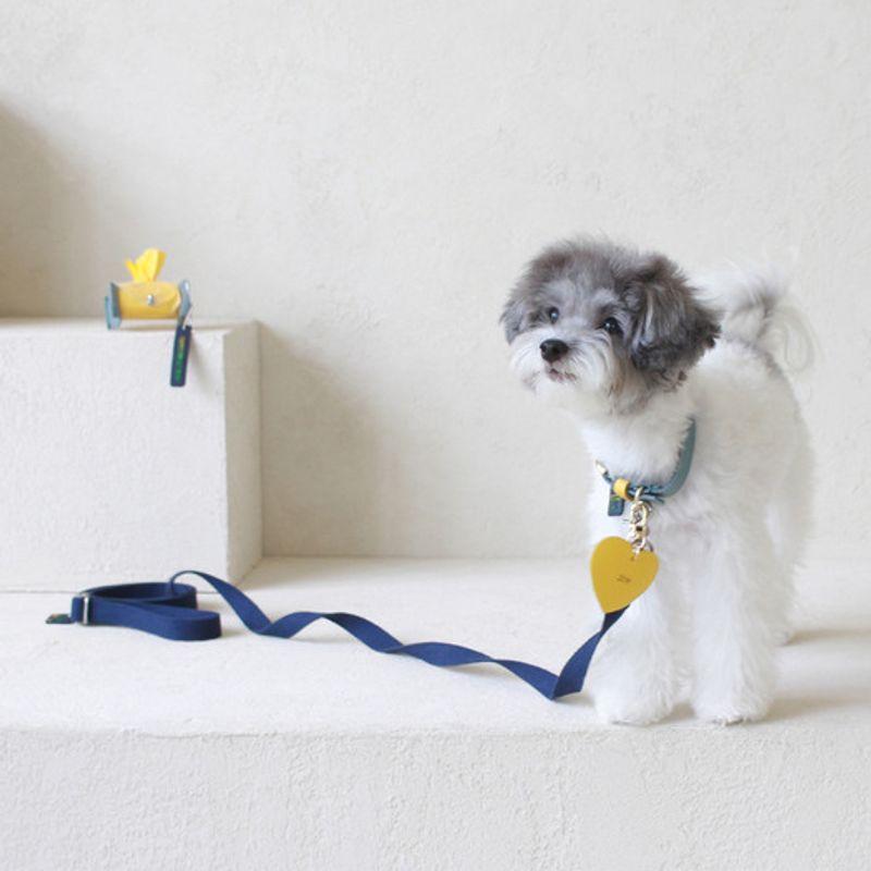 MAISON DE MIU Petsnal Color Leine Marineblau