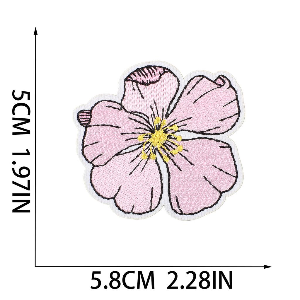 New Flower Embroidery Cloth Sticker Set, Clothes Decoration Patch Sticker, Cartoon Chrysanthemum Heat Transfer Embroidery Sticker