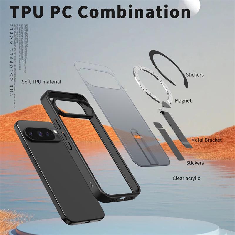 Magnetický obal na telefon pro Google PIXEL 9/9a/9pro/10/10 Pro XL - Průhledný