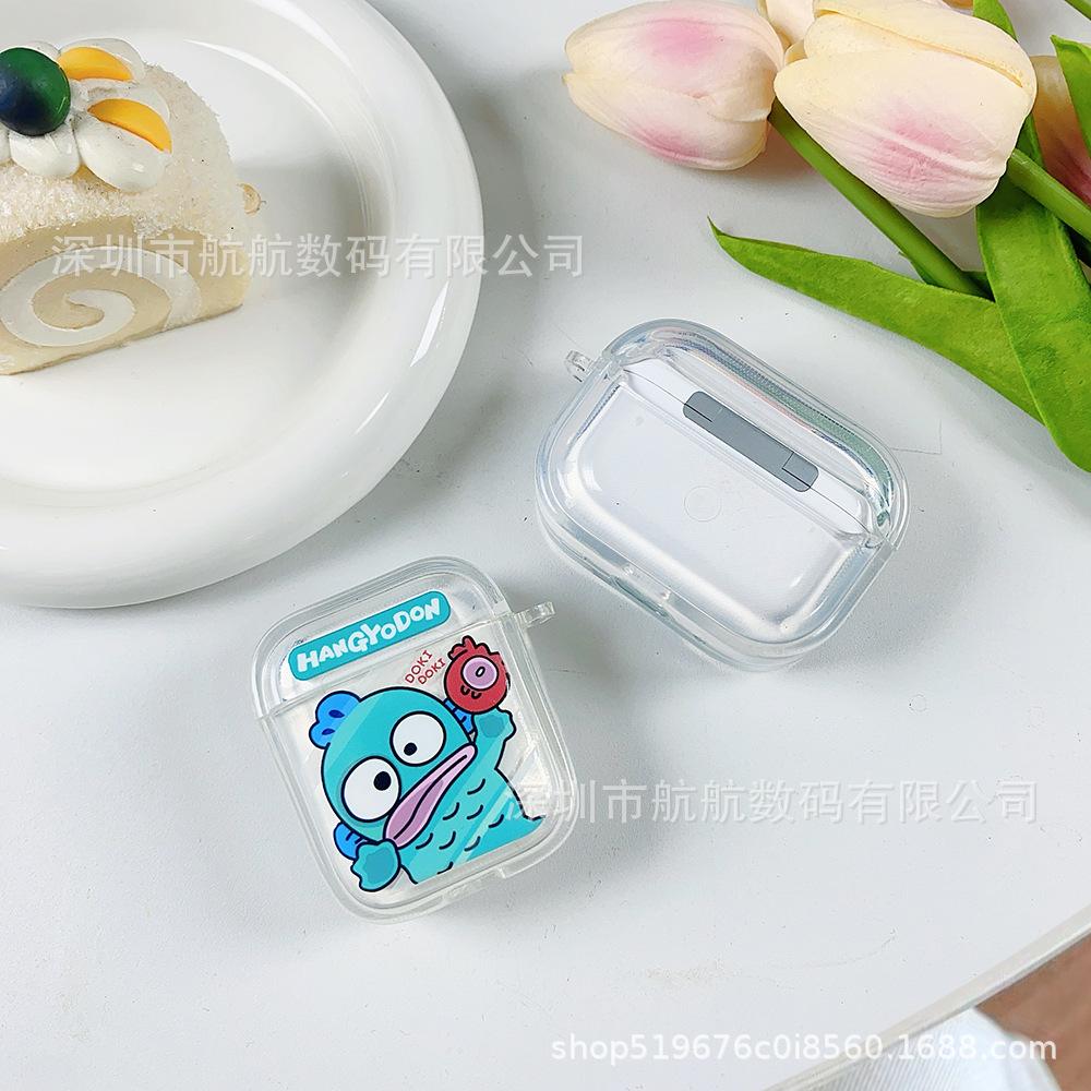 Ugly Fish Hits Glass Fisherman Hanton Japan and Korea Cartoon for AirPods 1 Protective Shell New Airpodspro1