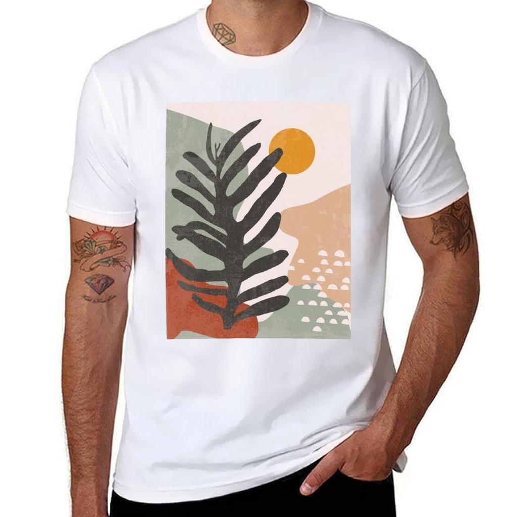 Abstract Tshirt Basic Short Sleeve Cotton Blend Tshirt