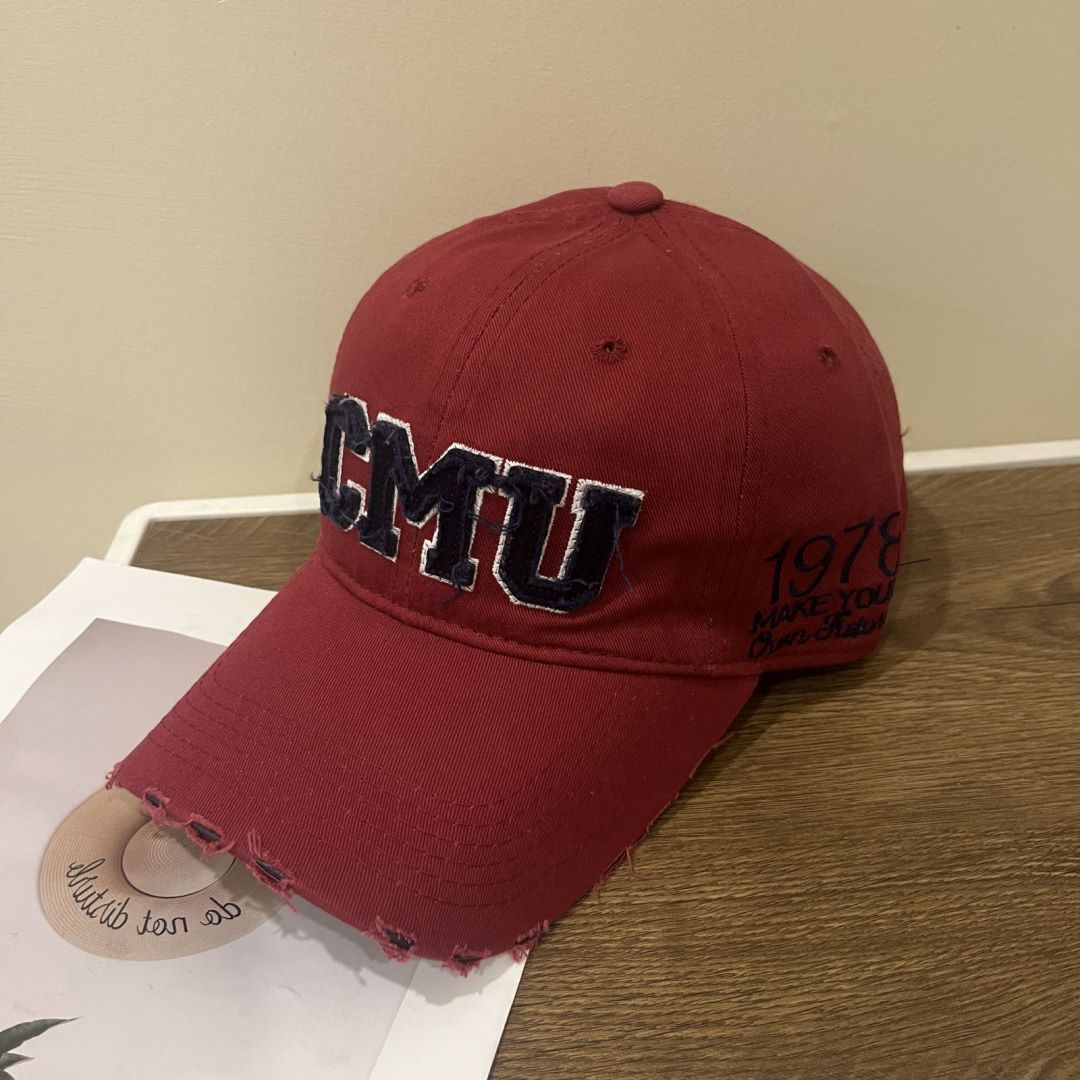

Hat Women s Trendy Letter Embroidered Ripped Baseball Cap Spring Summer and Autumn Outdoor Street Breathable Versatile Baseball Cap M（56-58cm）