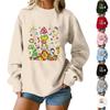 Women's Loose Comfortable Casual Fashionable Character Printing Round Neck Long Sleeved Sweatshirt