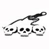 Acrylic White Skull Necklace: Unisex Halloween Sweater Chain