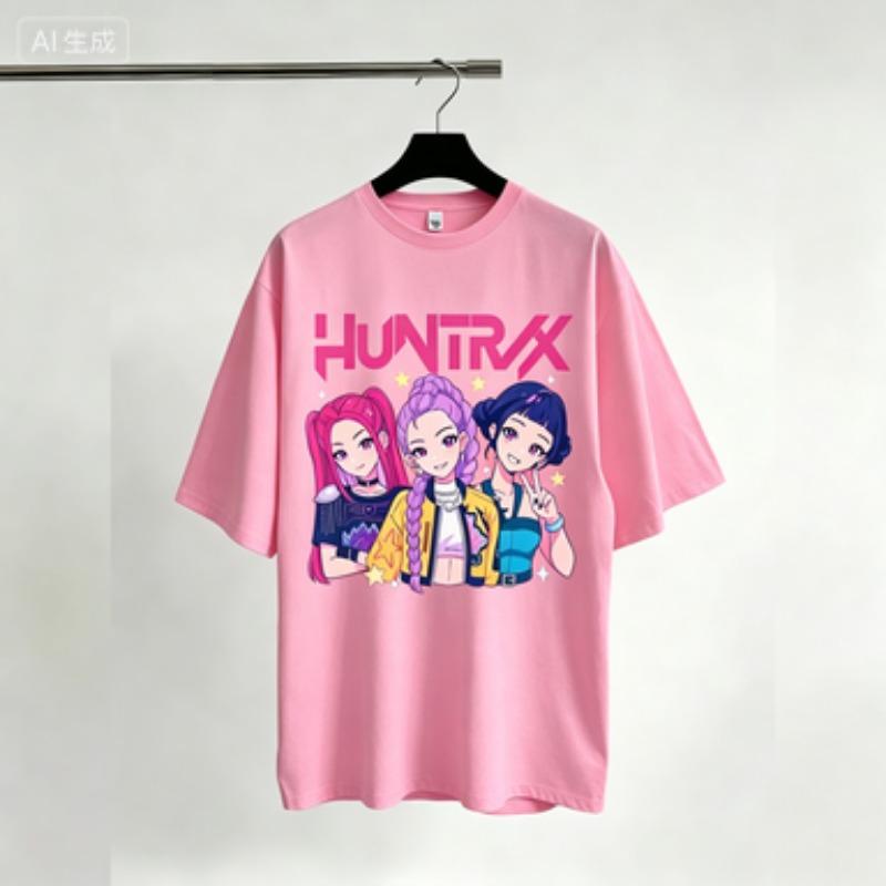 KPop Demon Hunters Graphic T-Shirts Children Streetwear Short Sleeve Tee Summer Y2k Casual Tops Fashion 2026 Movie Shirt Unisex