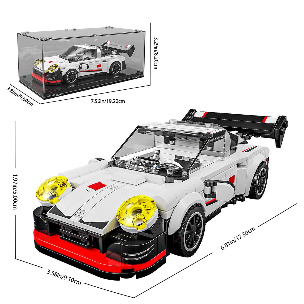 316PCS Building Blocks Sports Car Toy Model Educational Toys Compatible Others Bricks Sets With Transparent Display Box Gifts