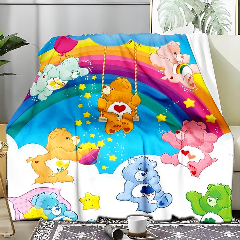 1PC Love Bears Flannel Blanket, Use for Birthday/Holiday Gift, Soft Blanket for Sofa/Bed/Camping/Office/Tourism Use,All Seasons