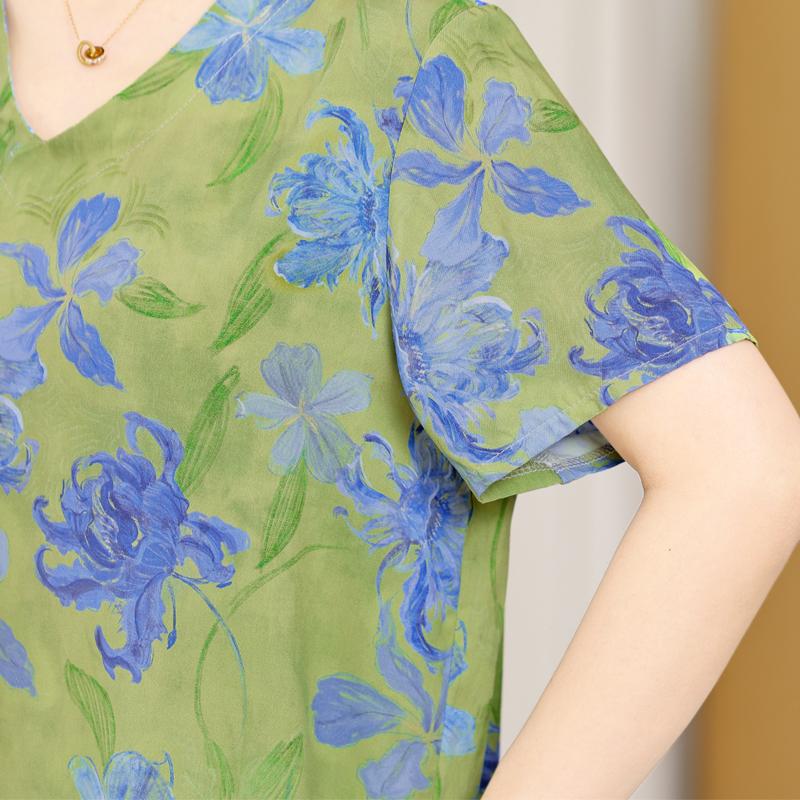 Damen Übergröße Blumendruck 2-teiliges Set – Lässiges Sommer-Outfit (XL-5XL)