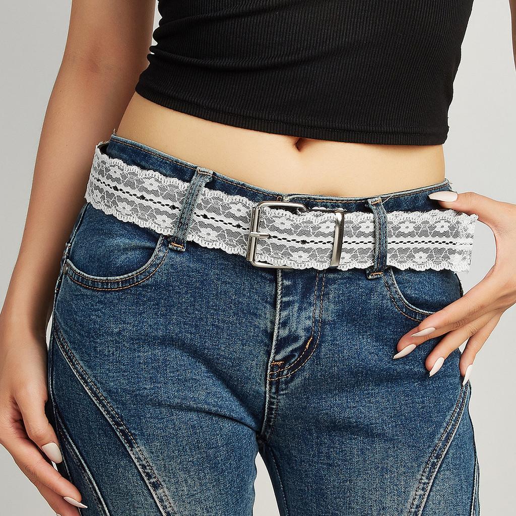 Lace Flower Simple And Element Design Women Casual Waist Belt For Daily Use