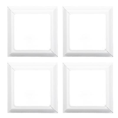 4PCS Split Type Vinyl Post Skirt Deck Column Base Cover 4x4 Inch Post Sleeve Decorative Trim for Fence Porch Handrail