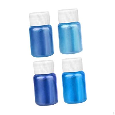 Epoksi Reçine Tırnak Sabunu için 4 Parça Mika Tozu Pigment Pırıltılı Glitter