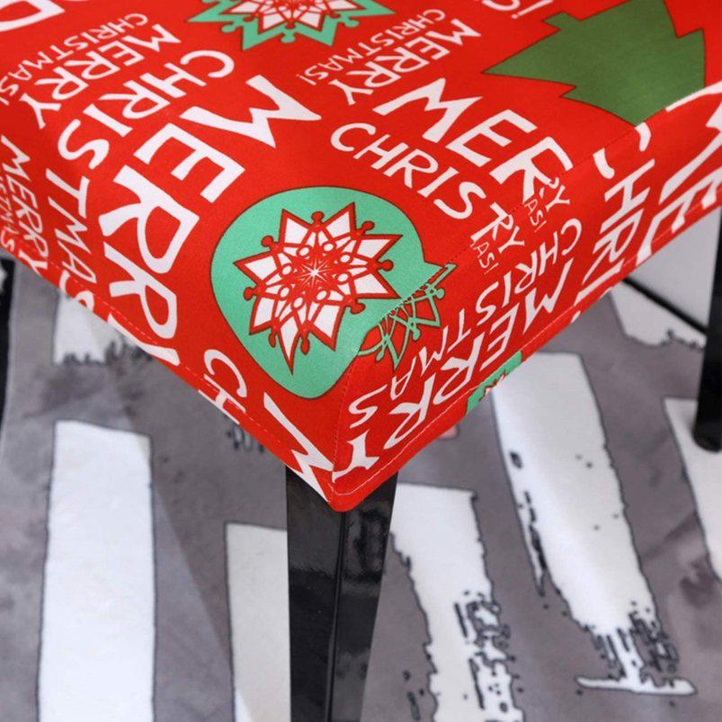 Holiday Chair Cover Christmas Decoration Dining Room Chair Protector Washable Home Decor