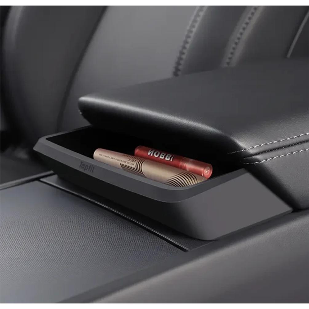 BEG1 For Tesla Model Y Juniper Center Console Armrest Storage Box Model 3 Highland Eyeglasses Holder Armrest Tray Silicone Accessory