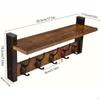 Coat Rack Towel Hanger Organizer Wall Hooks with Shelf Easy Installation Entryway for