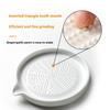 White Simple Style Ceramic Ginger Grater Tool Hand Grinder Garlic Masher Portable Carrot Ginger Grinding Kitchen Tool With Brush