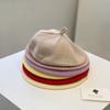 Autumn and Winter Baby Cute Beret Fashionable and Versatile Knitted Hat for Boys and Girls Candy Colored Pullover Hat  Painter Hat
