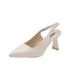 Pointed thin heel empty shoes summer new versatile high heel single shoes temperament fashion sandals women