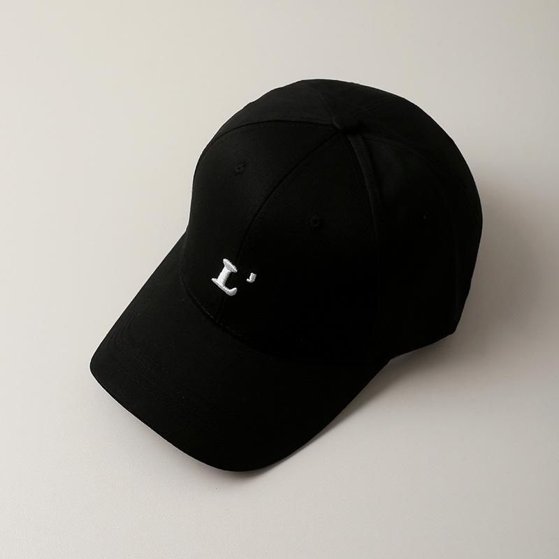 

Hard top baseball cap fashionable versatile simple embroidery letter cap women s spring and autumn couple sunshade hat men s hat adjustable чёрный