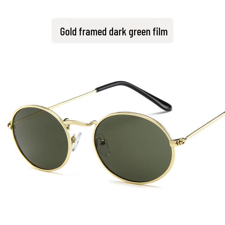 Retro European & American Oval Metal Sunglasses for Men & Women - Trendy Unisex Fashion Eyewear