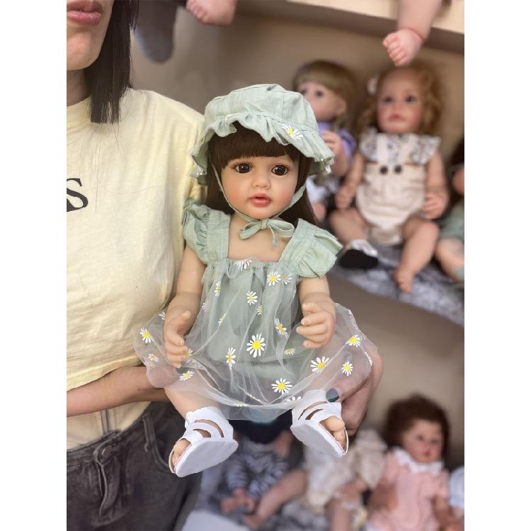 21'' Vinyl Reborns Sleeping Doll Girl Doll Life Like Toy that Looks Real