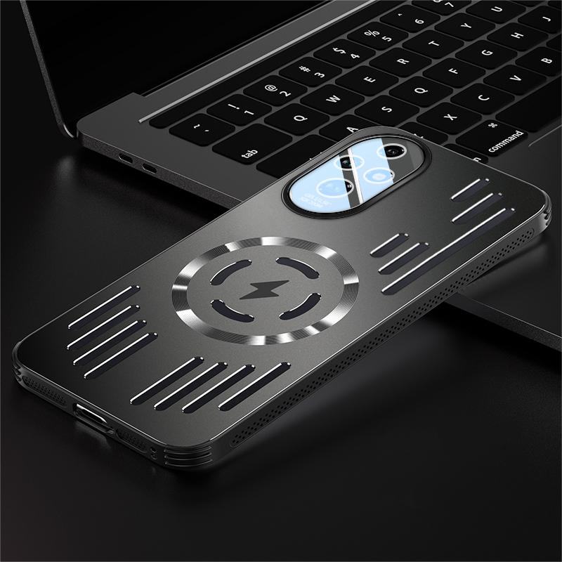 

Жесткий металлический чехол для отвода тепла с магнитной беспроводной зарядкой для Huawei HONOR 300 200 100 Magic 7 Pro Lite X9C Смарт-задняя крышка Honor 300