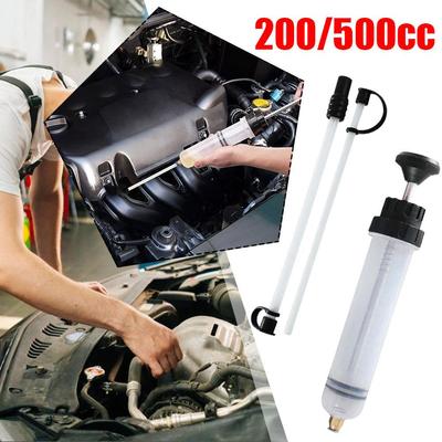 200/500cc Car Oil Fluid Extractor Auto Oil Change Syringe Pump Fluid Fuel Suction Oil With Filler Hose Evacuator Change & M C4n1
