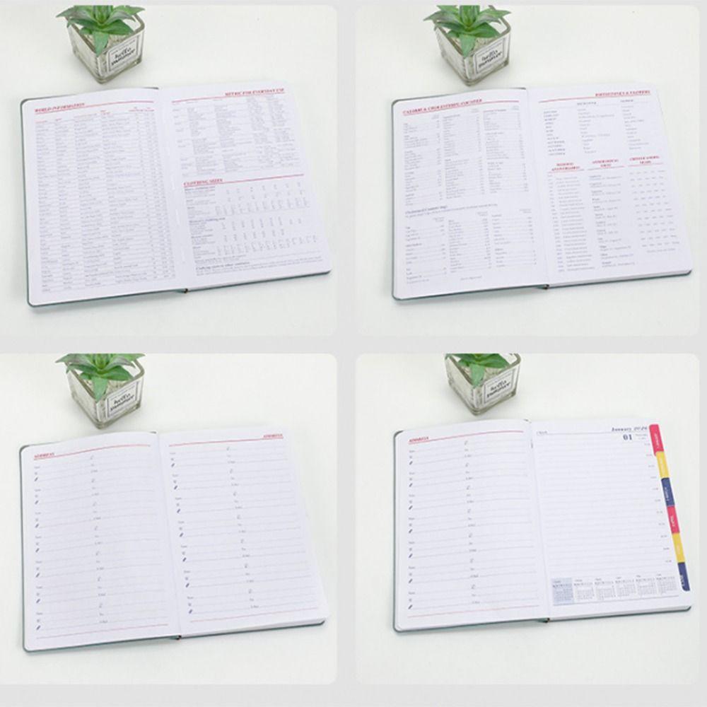 English Version 365 Days Efficiency Notebook Yearly Schedule Office Work Planner  School Supplies