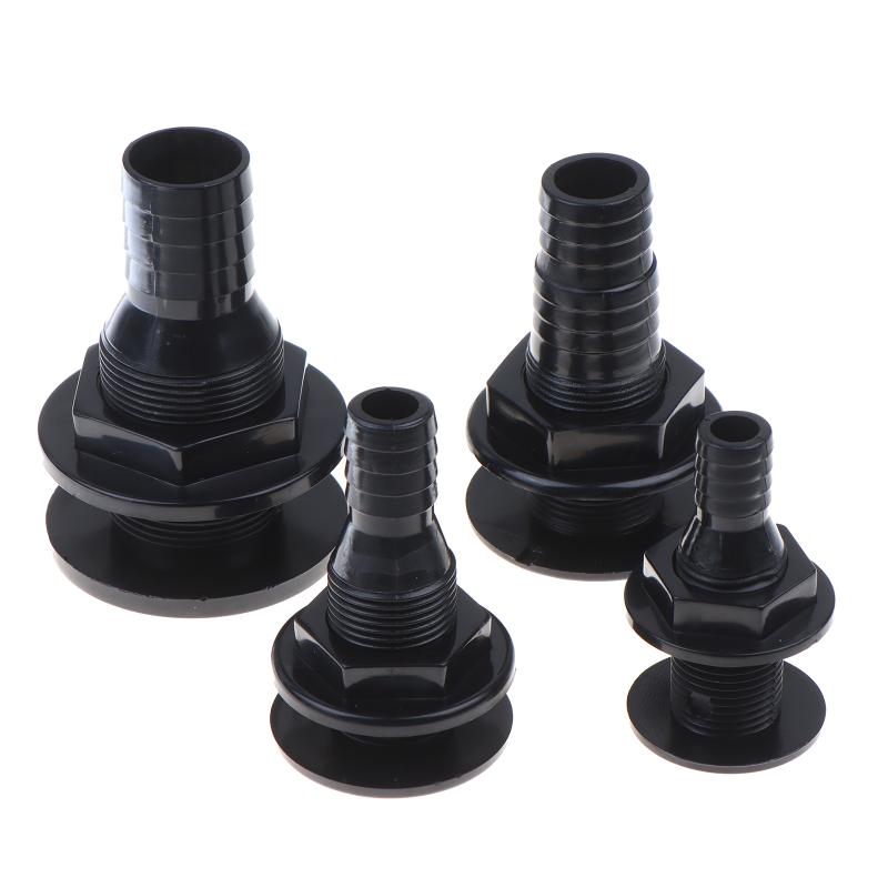 Marine Boat Abs Plastic Thru Hull Fitting Connector For 5/8, 3/4,1,1‑1/8 In Hose Boat Drain Outlet Bilge Pump Plumbing Fittings