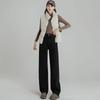 Spice Girl High Waist Vielseitige Skinny Wide Leg Straight Jeans Damen Herbst und Winter Neue Mode Freizeithose