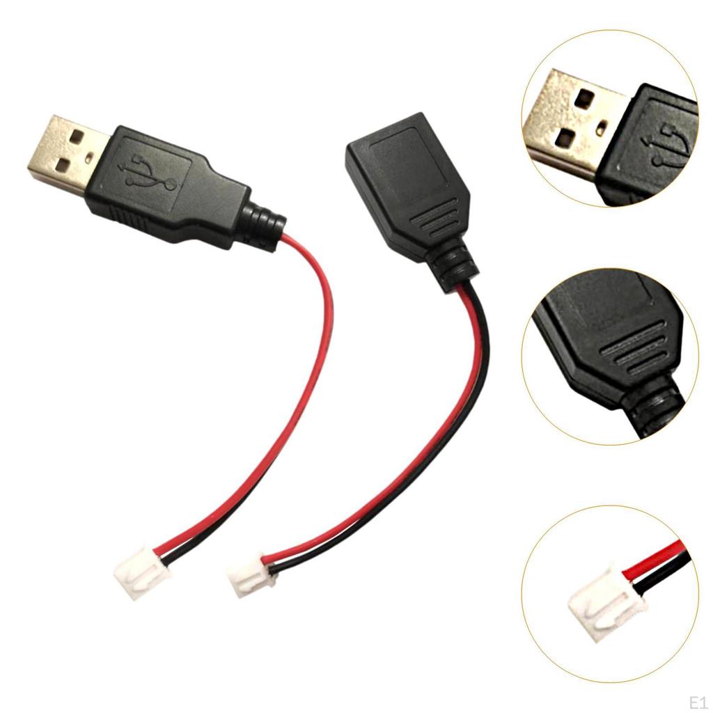 2 Pieces USB to Xh2.54 2P Adapter Cable Cores DIY Terminal Connector Wire Stable Male/Female