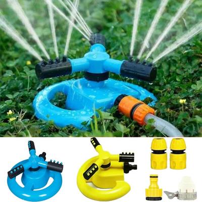 360 Degree Rotating Automatic Lawn Sprinkler Water-Saving Even Water Distribution Lawn Watering System 3 Arms Leak-proof