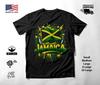 Jamaica Flag Graffiti Graphic T-Shirt Black Unisex S-2XL