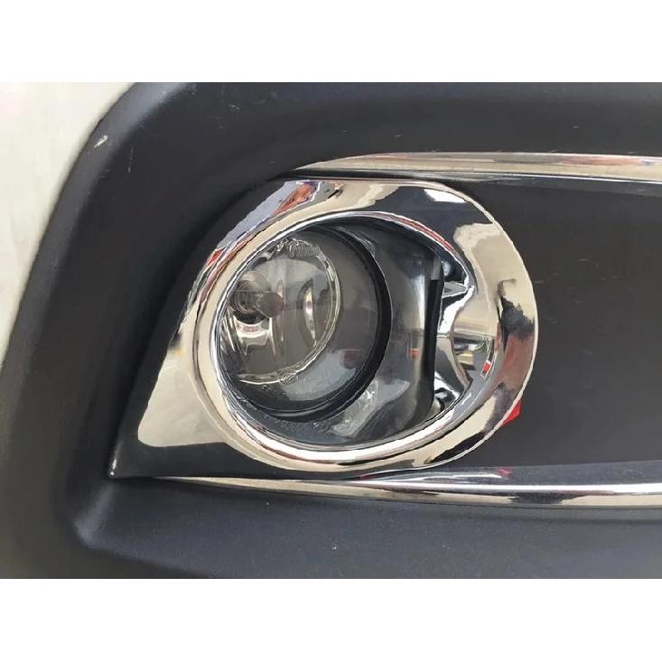 For Peugeot 2008 2014 2015 - 2018  ABS Chrome Car Front Fog Light Lamp Frame Cover Foglight Eyebrow Trims Decoration Sticker
