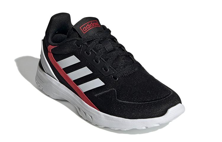 adidas Neo Nebula Ted K Fashion Patchwork Breathable Low Top Kids' Running Shoes Black Red White Kids' EH2542