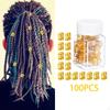 100 Stück Rastazöpfe Perlen, Dekoration Anhänger für Haaraccessoire Armband Anhänger