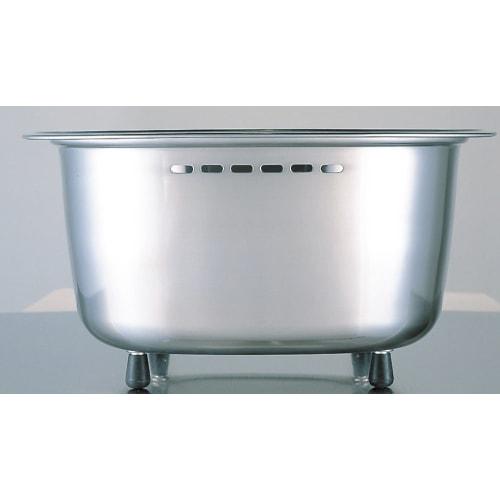 Ernest [Made In Japan] Stainless Steel Washtub with Legs and Inner Stopper, A-75435, Approx. 29 X 38 X 15.5 Cm