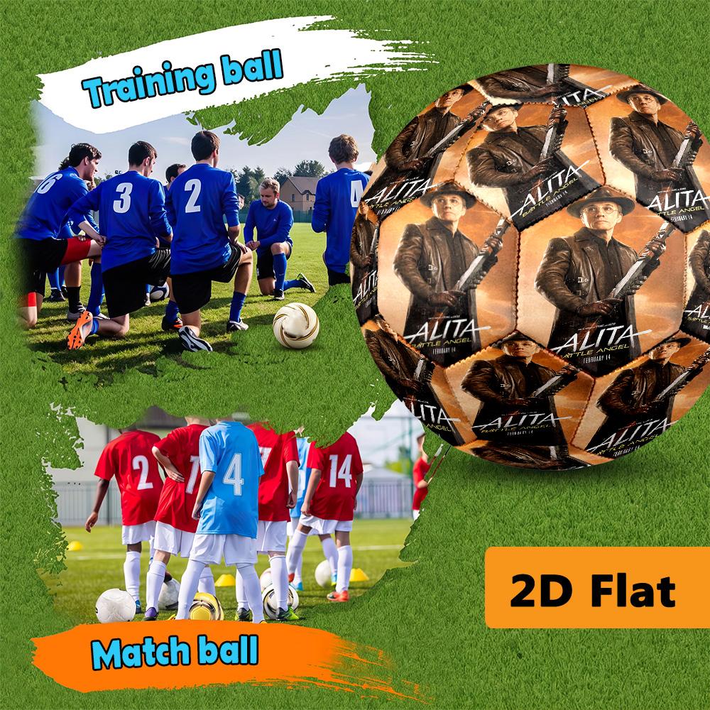 Alita: Battle Angel - Futuristic Warrior Soccer Ball Suitable for Both Training and Competition No. 5 Football Very Elastic